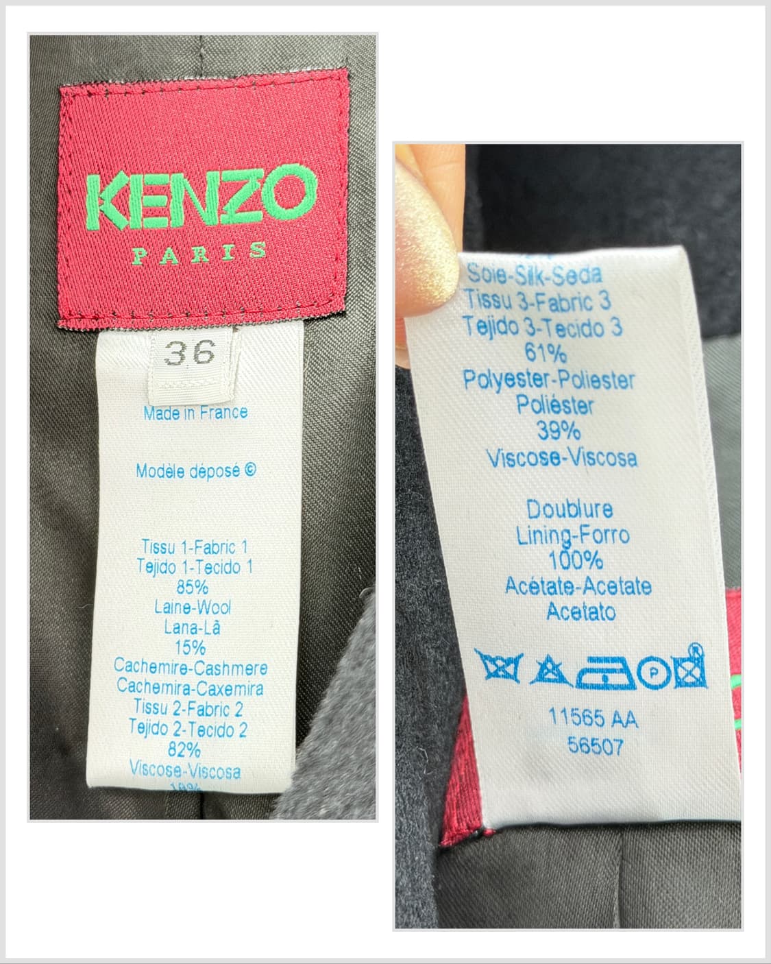 겐조 케이프 디테일 롱 코트 상품이미지7