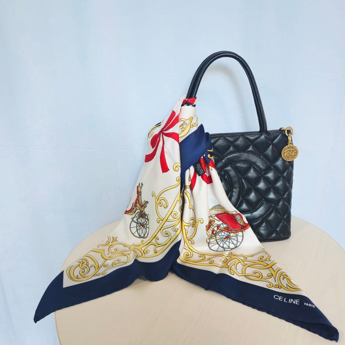 CELINE 셀린느 실크 스카프(88cm)[JBF9685-0009-03] 상품이미지1