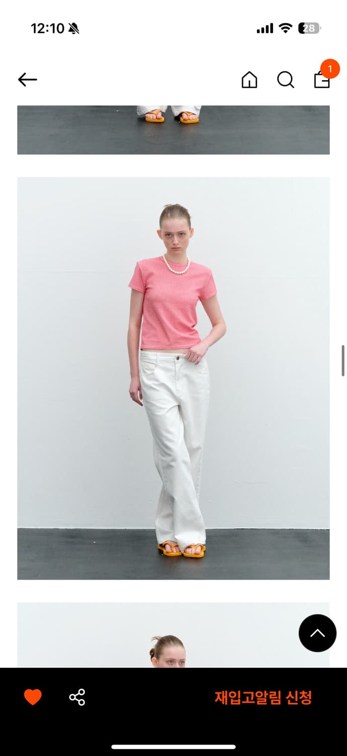 포니테일 lola 체크 티셔츠 상품이미지2