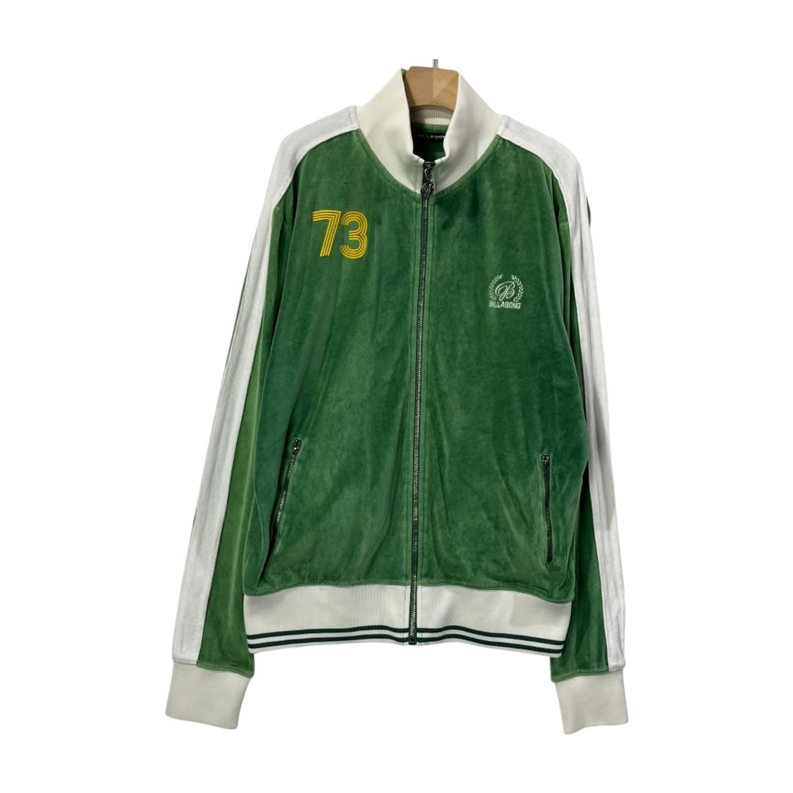 [Billabong] 90s 빌라봉 73 로고 벨벳 배색 트랙 집업자켓 상품이미지1