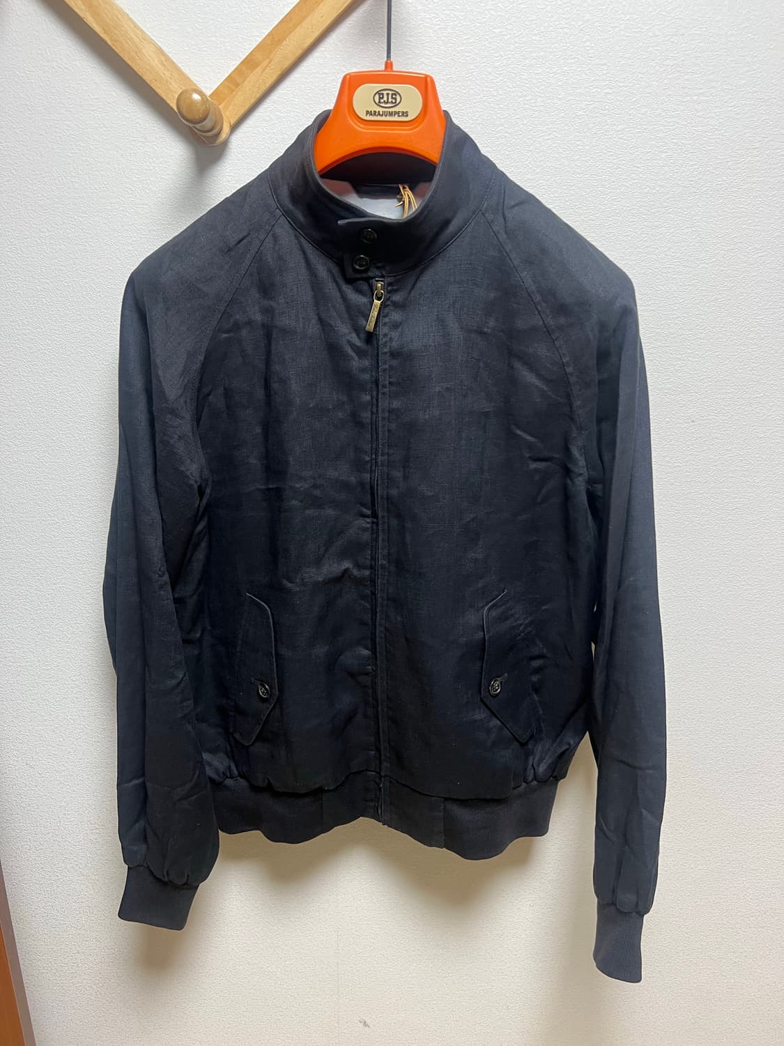 새제품) 브룩스브라더스 346 해링턴 바라쿠타 블랙 리넨 자켓 M사이즈 상품이미지1