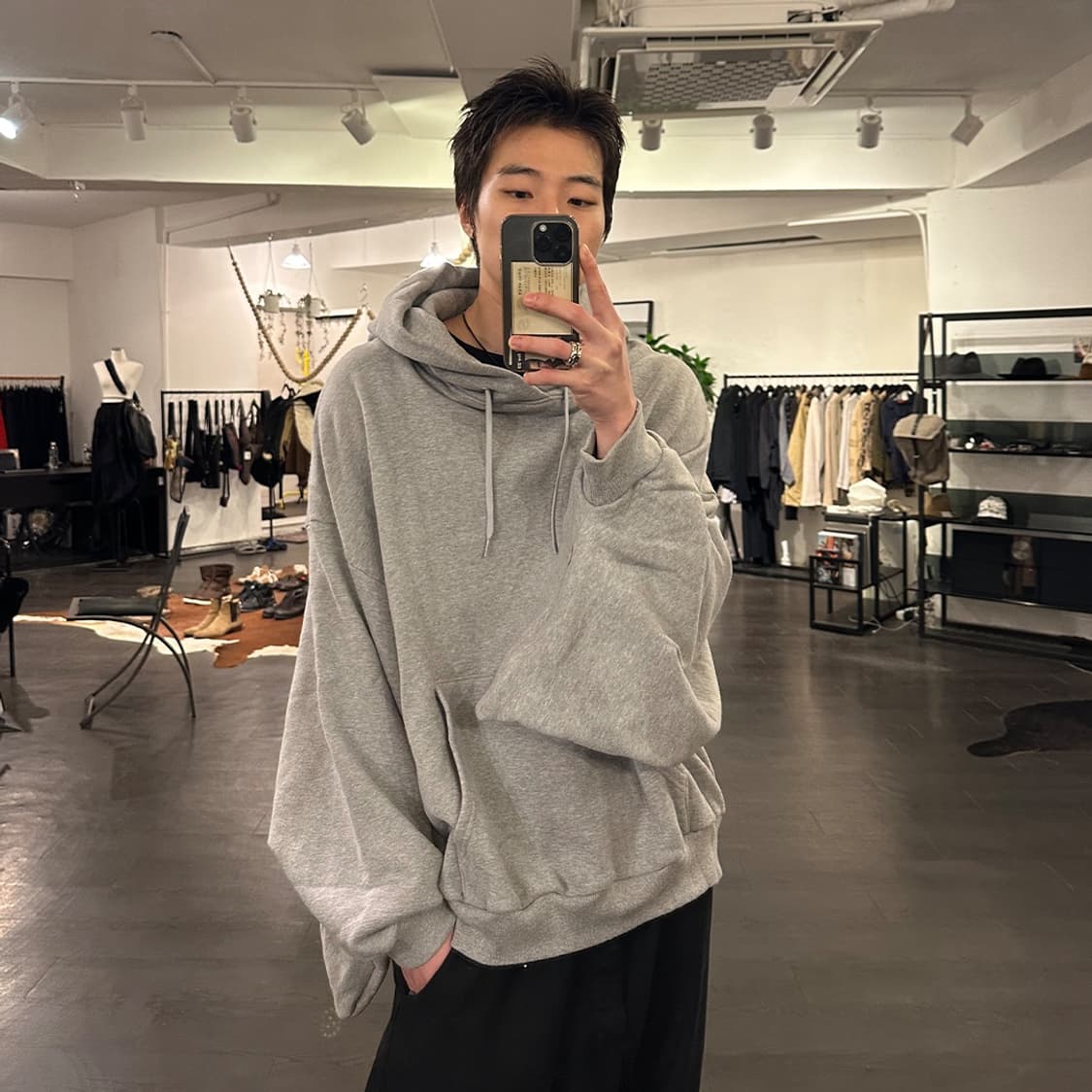 후미토 간류 오버사이즈 후드티셔츠 상품이미지4