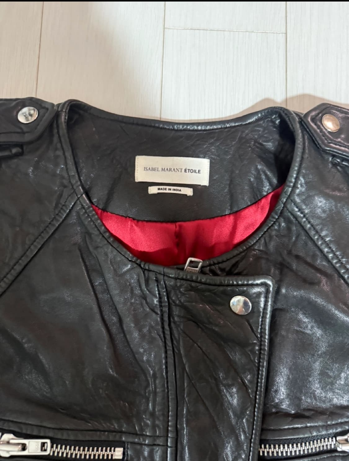 이자벨마랑 레더 램스킨 자켓 상품이미지3