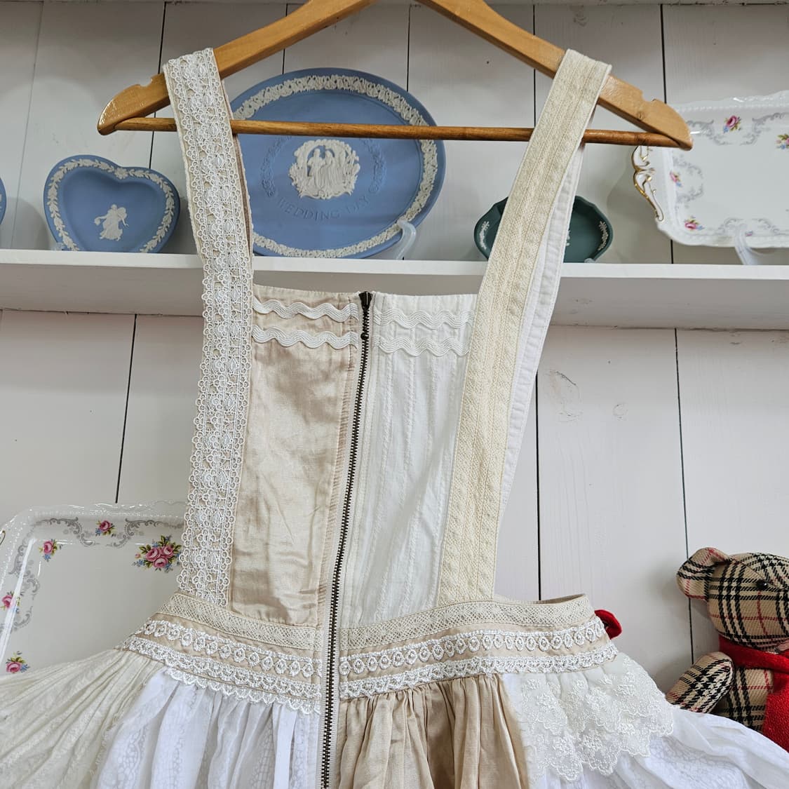 풀문 페이즐리 레이스 레이어드 점퍼스커트 상품이미지3