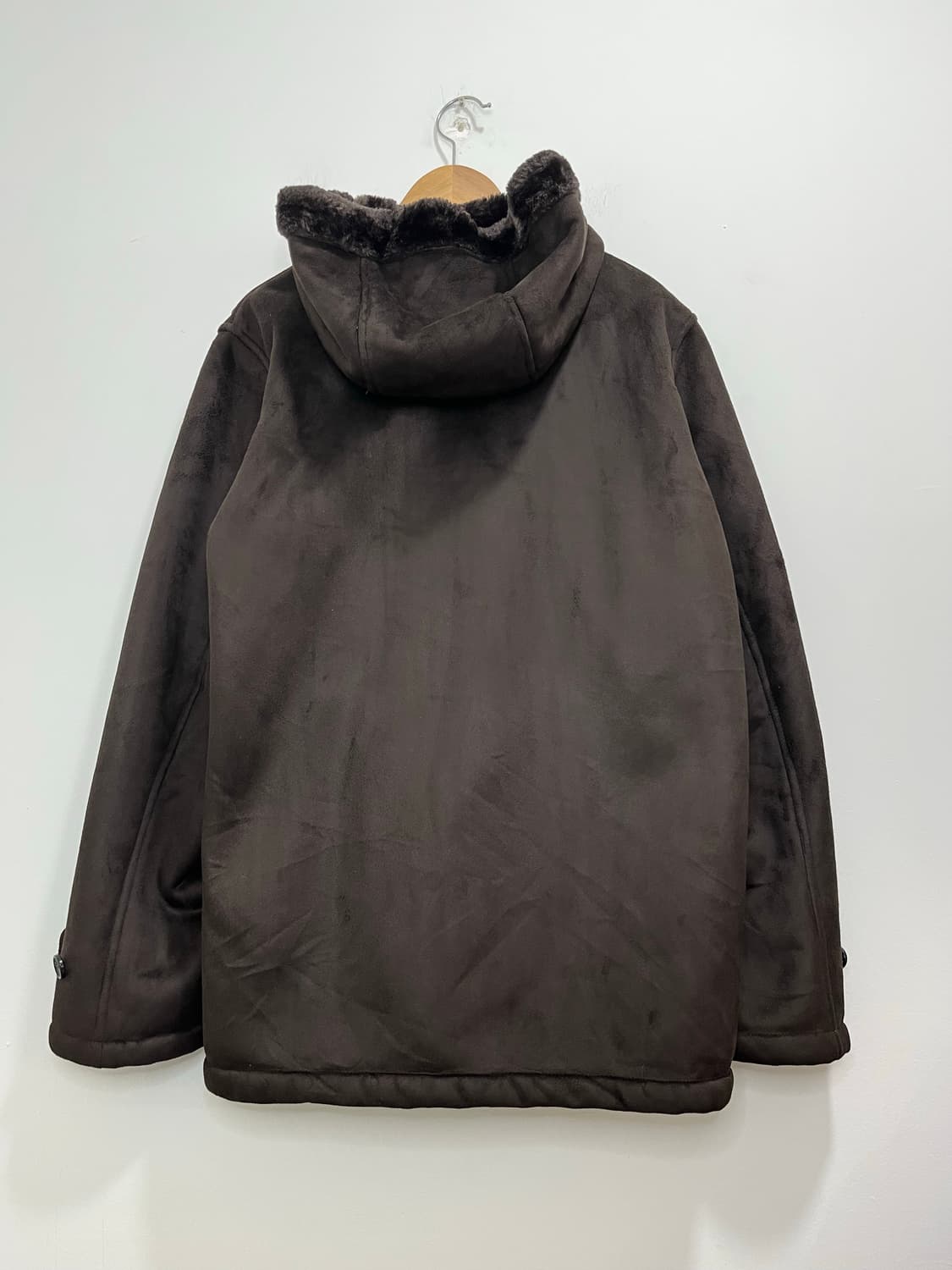 일본 빈티지 모리걸 브라운 무스탕 후드 코트 상품이미지6