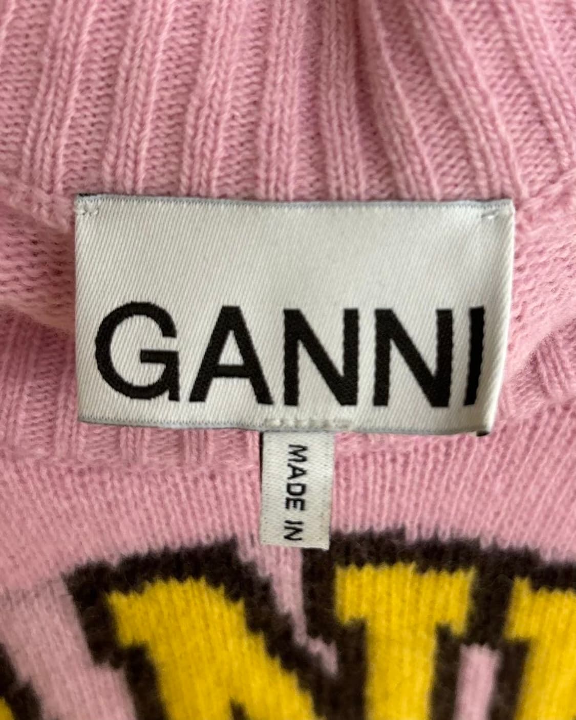 가니 그래픽 프린트 오넥 풀오버 코랄 블러쉬 니트 상품이미지7