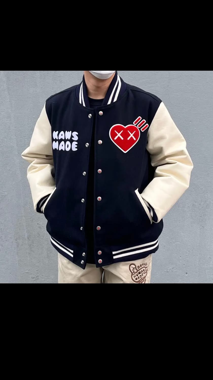 휴먼메이드 X 카우스 바시티 자켓 스타장 human made kaws 상품이미지1