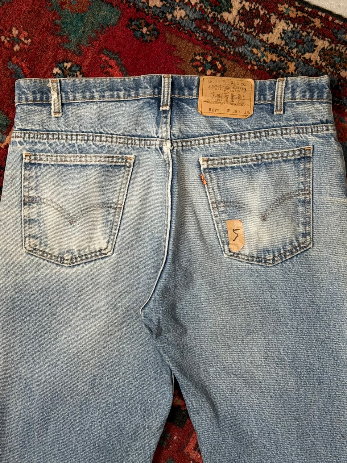 90's USA Made 빈티지 리바이스 517 오렌지탭 부츠컷 상품이미지6