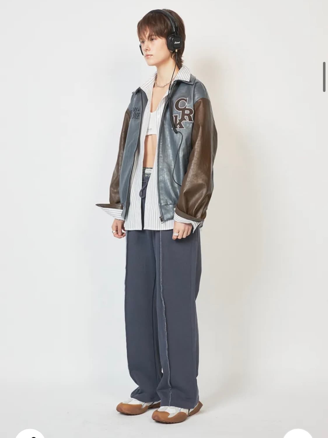 크랭크CRANK 오버사이즈 스타디움 자켓_블루 상품이미지3