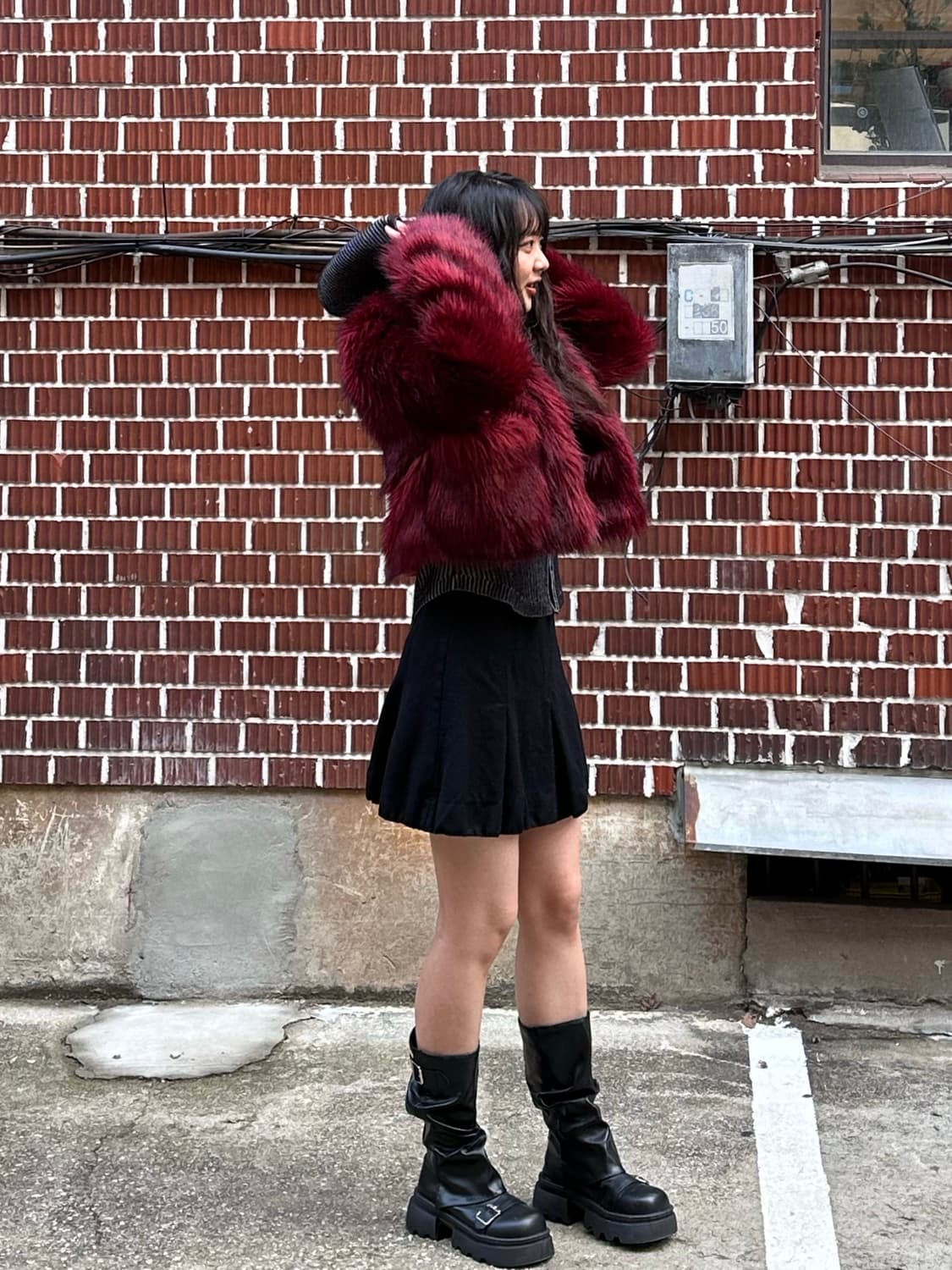 배디 퍼자켓 투웨이 후드집업 코치 스커트 코디세트 상품이미지4