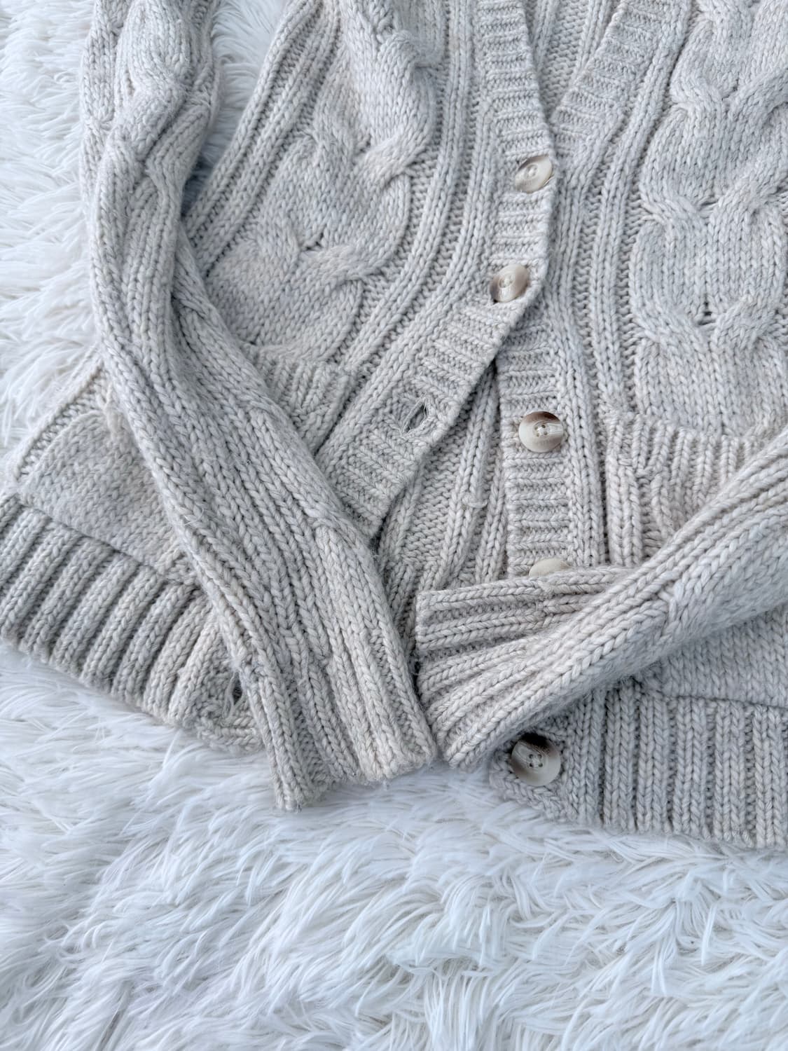 홀리스터 베이지 니트 가디건 상품이미지4