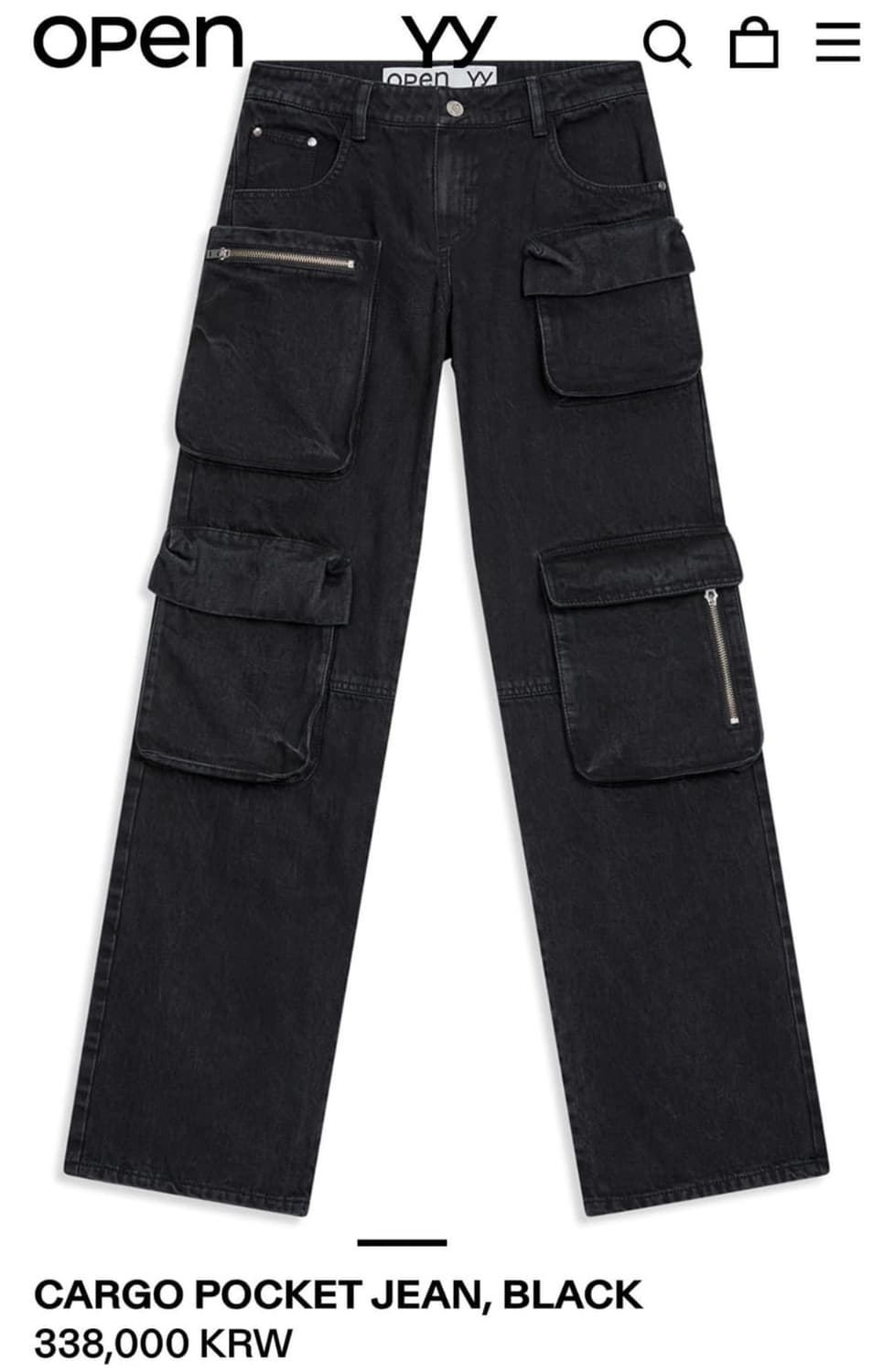[정가 36만원] 오픈와이와이 데님 카고 팬츠 2사이즈 상품이미지3