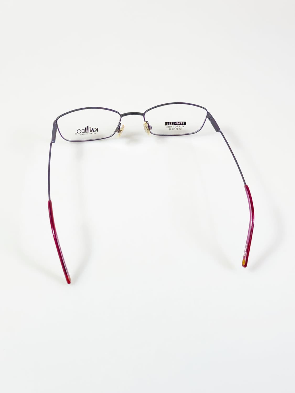 90s KALEIDO 맷 퍼플 슬림 스퀘어 메탈 빈티지 안경 상품이미지5