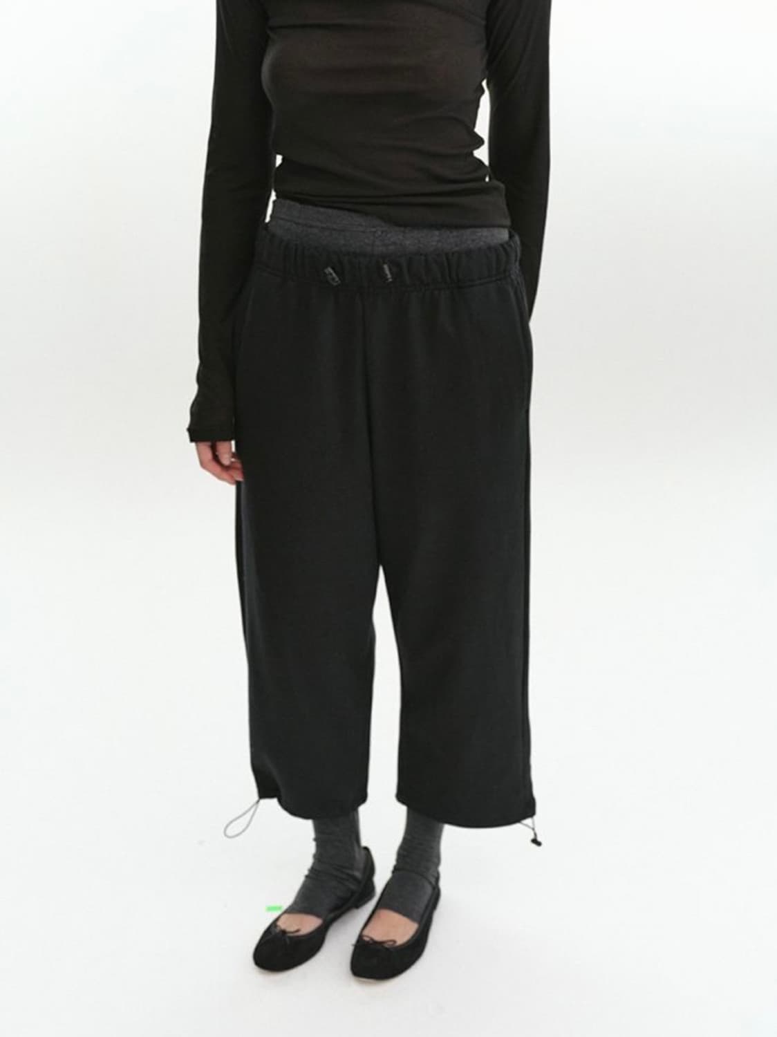 리포스 크롭 조거 팬츠 블랙 s repos 상품이미지2