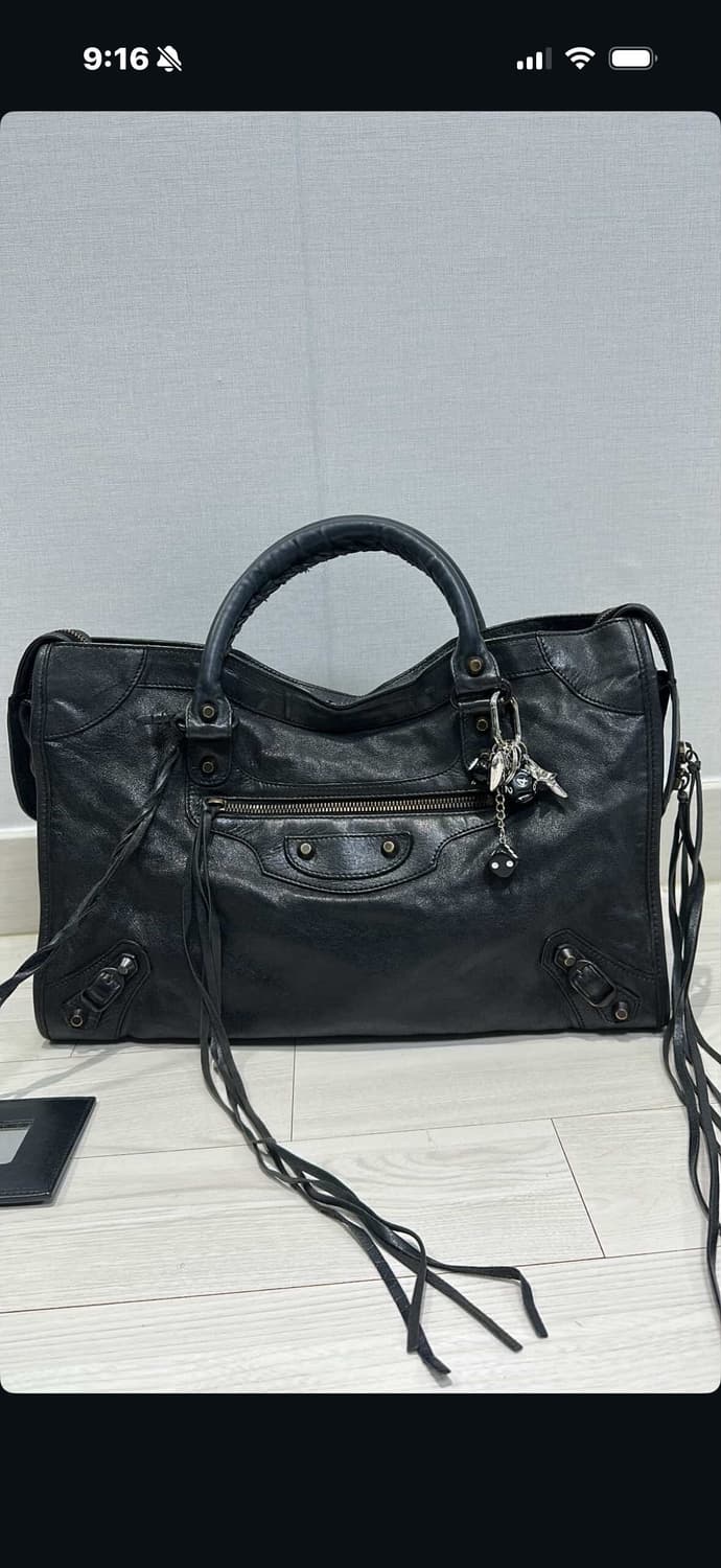 발렌시아가 모터백 시티백 미디움 블랙 상품이미지1