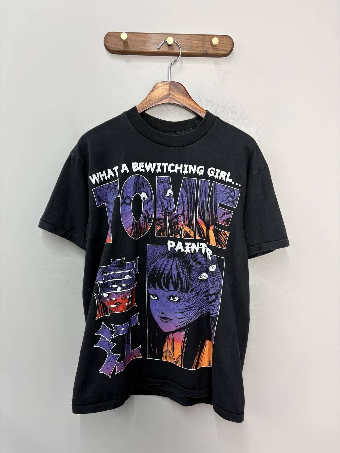 빈티지 이토준지 토미에 그래픽 블랙 반팔 A3775 상품이미지2