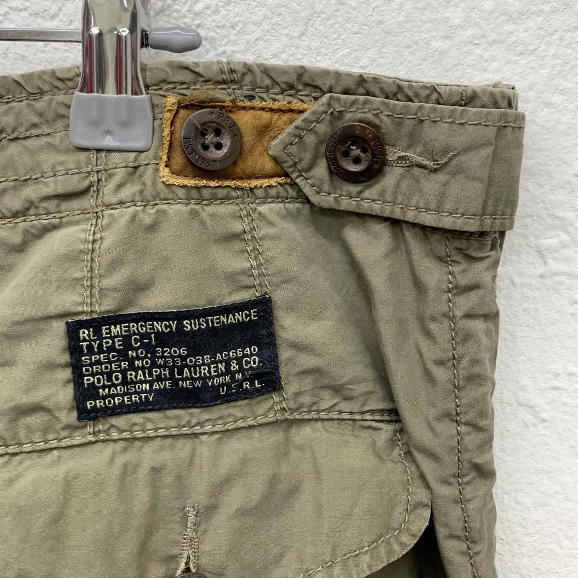 폴로 랄프로렌 카키 빈티지프린팅 와펜 하프팬츠 상품이미지8