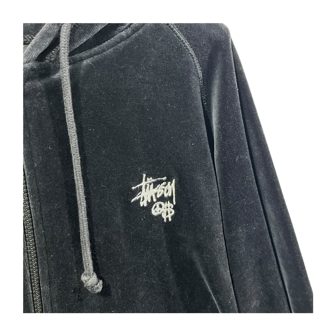 [STUSSY] 00s 스투시 벨로어 올드 후드집업 상품이미지4