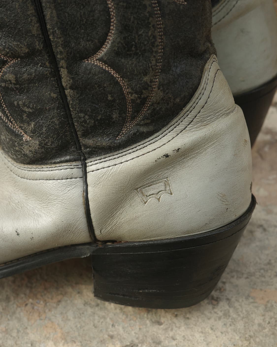 70s 리바이스 오렌지탭 롱혼 투톤 웨스턴 부츠 상품이미지6