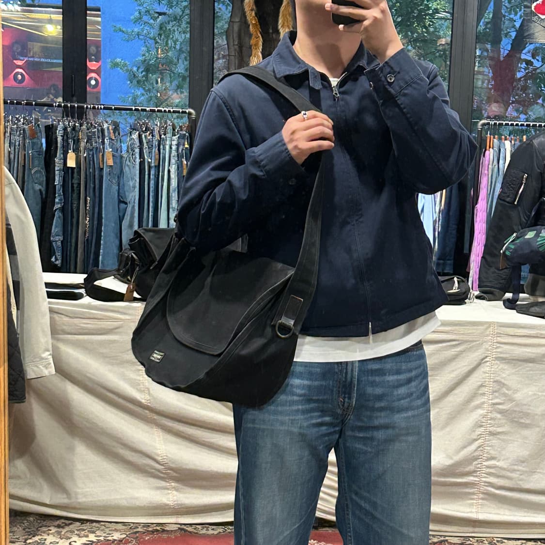 요시다 포터 스테인 블랙 메신저백 가방 숄더백 크로스백 W34 상품이미지9