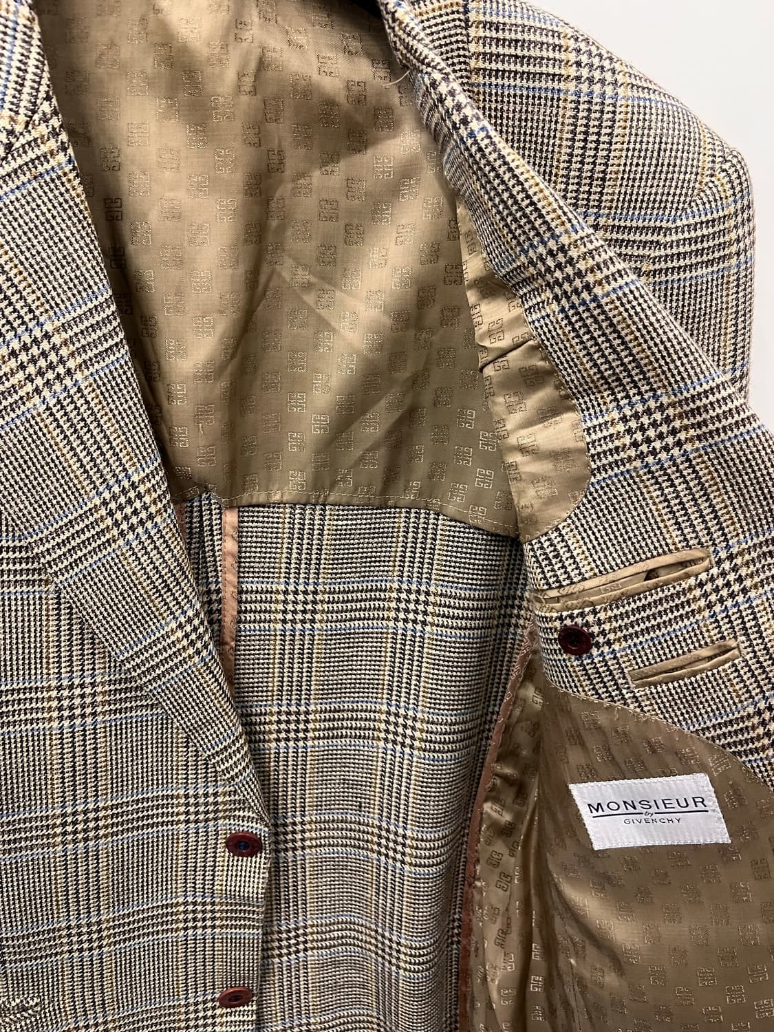 지방시 Monsieur Givenchy 체크 자켓 70R 상품이미지2