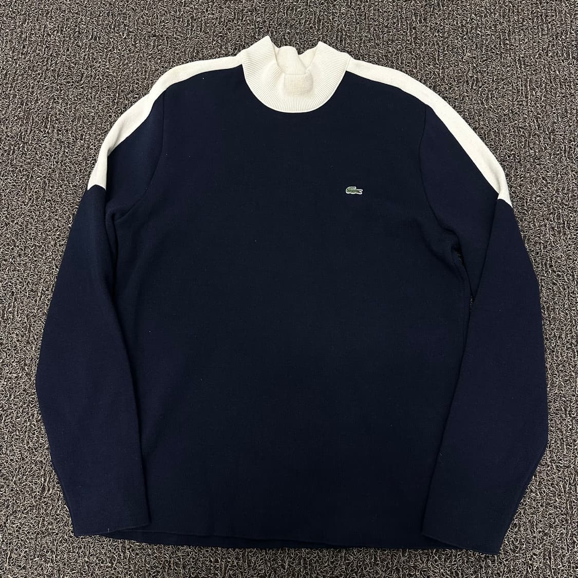라코스테 스웨터 니트 투톤 네이비 L 상품이미지1