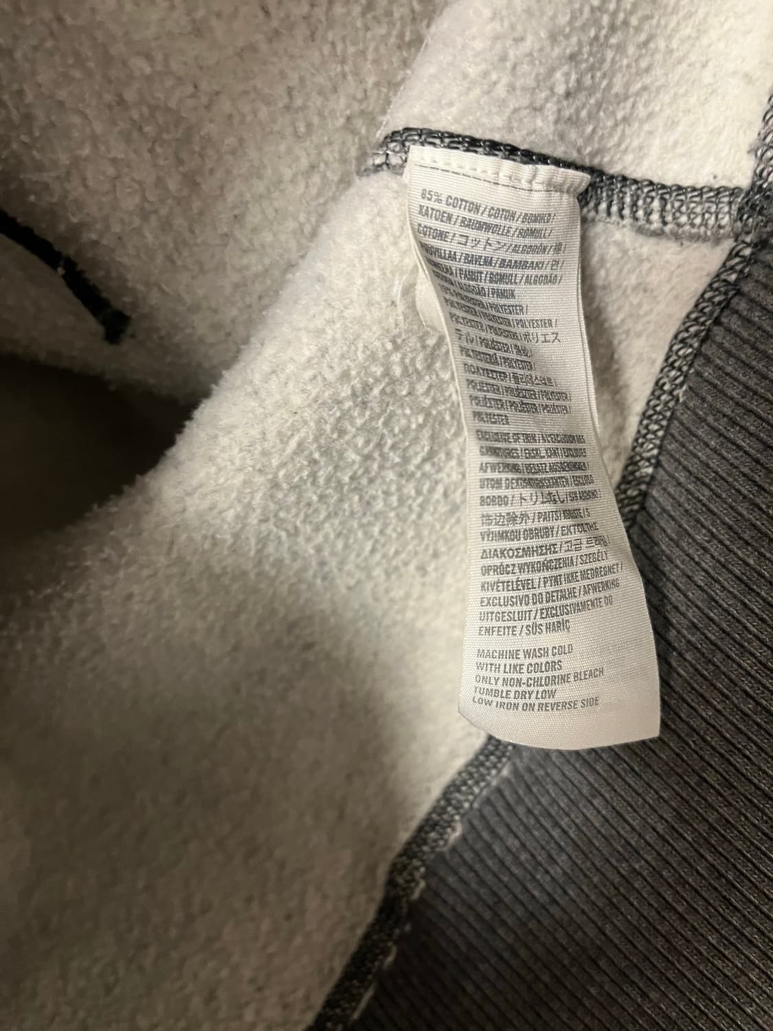 아베크롬비 스펠로고 뉴욕 후드집업 그레이 (M) 상품이미지5