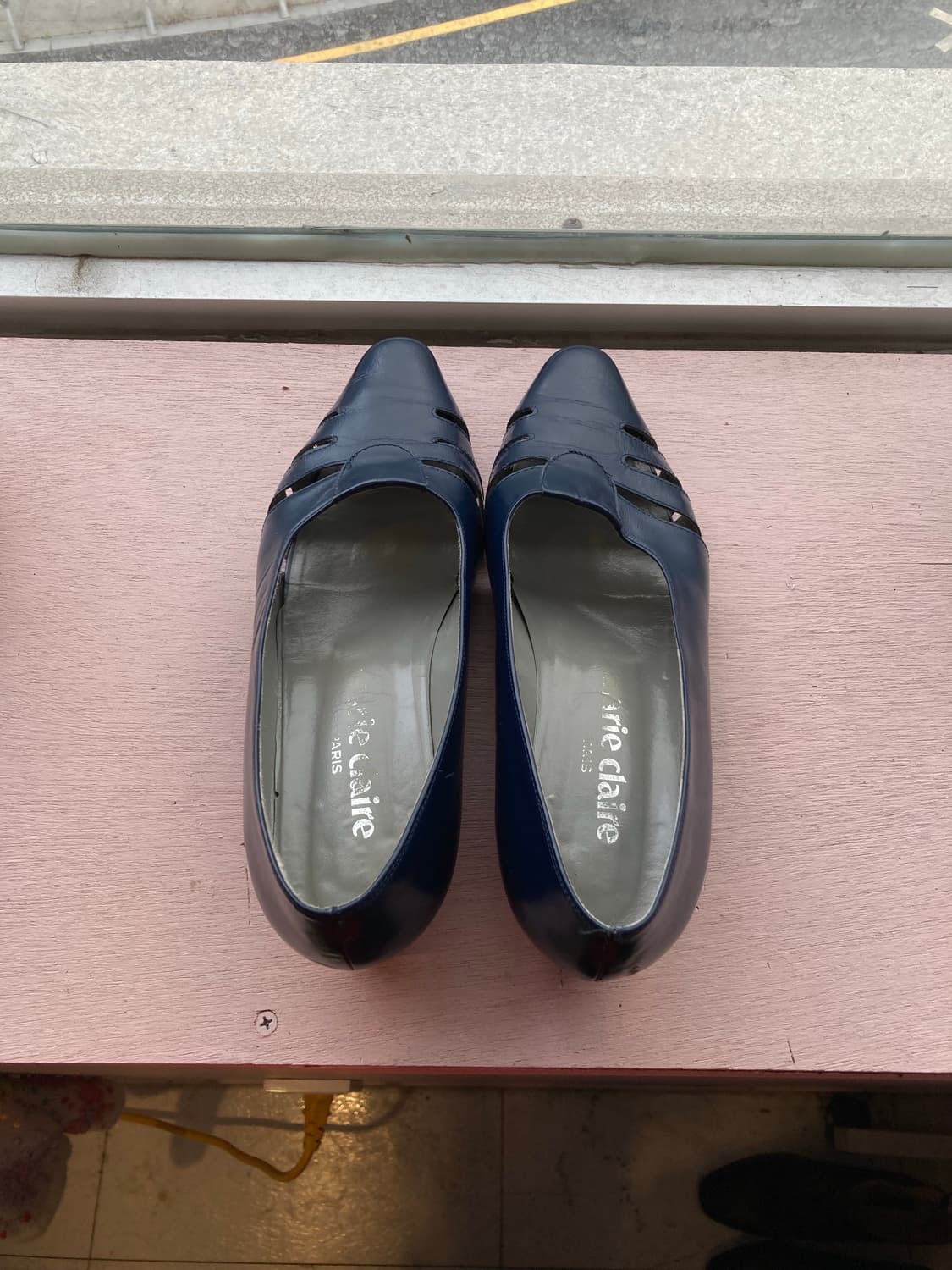 마리끌레르 네이비 레더 키튼힐 상품이미지5