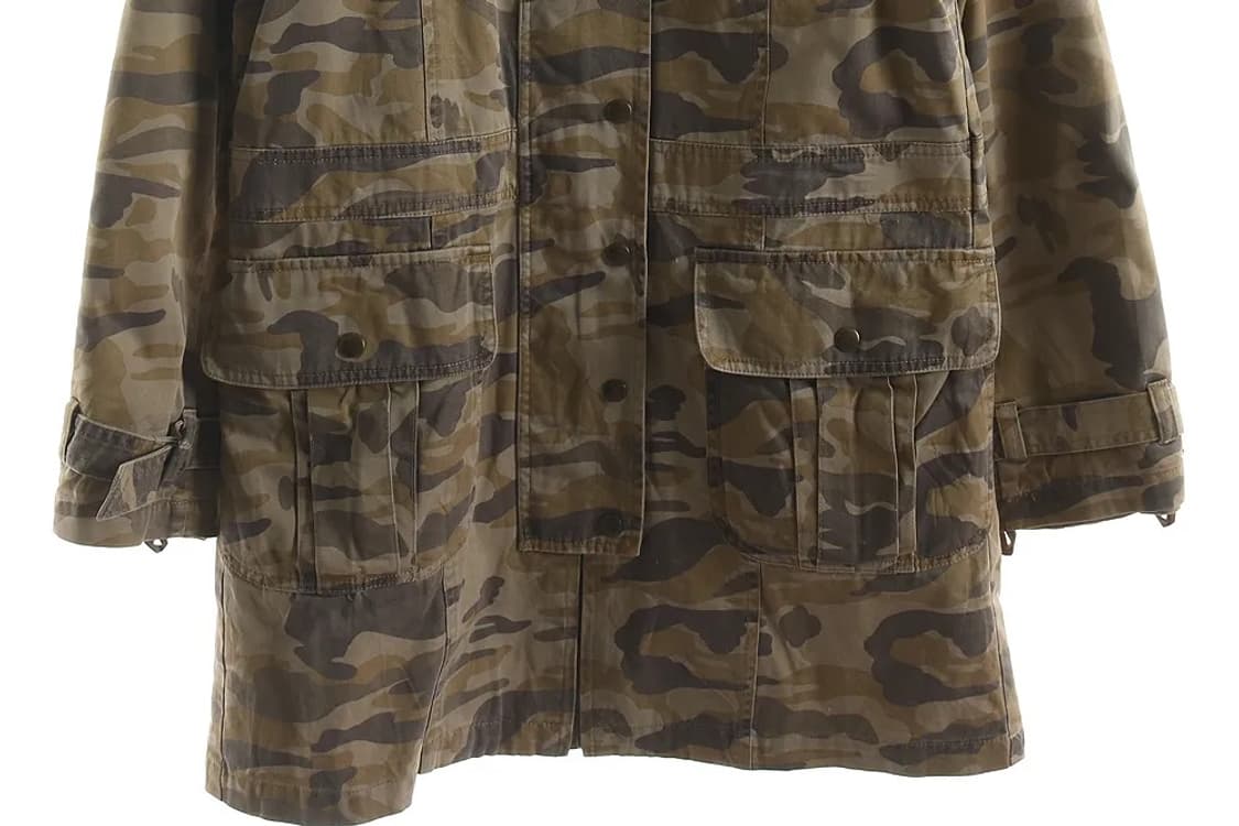 PINK ADOBE 야상 퍼자켓 퍼후드 카모y2k와투케펑크punk밀리터리 상품이미지3