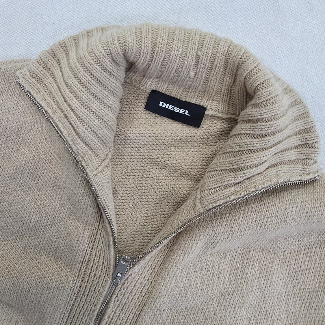 [실측확인] 디젤 울 롱 니트 집업 자켓 1223J1 상품이미지3