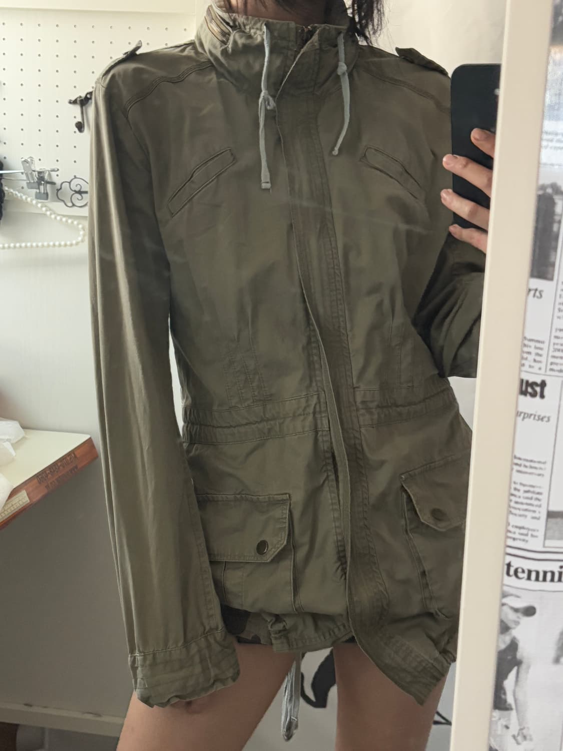 • Khaki Fishtail Bomber Jacket  상품이미지3