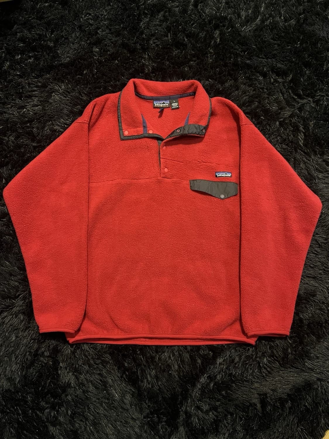 13FW 파타고니아 신칠라 스냅-T 레드/차콜 멕시코 상품이미지1