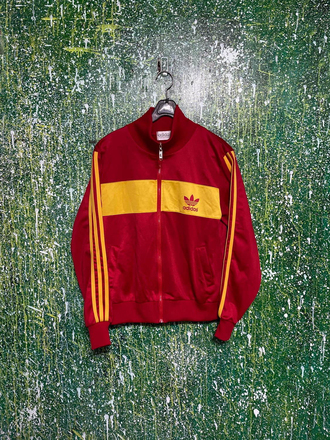 아디다스 데상트 올드스쿨 레드 노랑 빅로고 져지 XS 상품이미지7