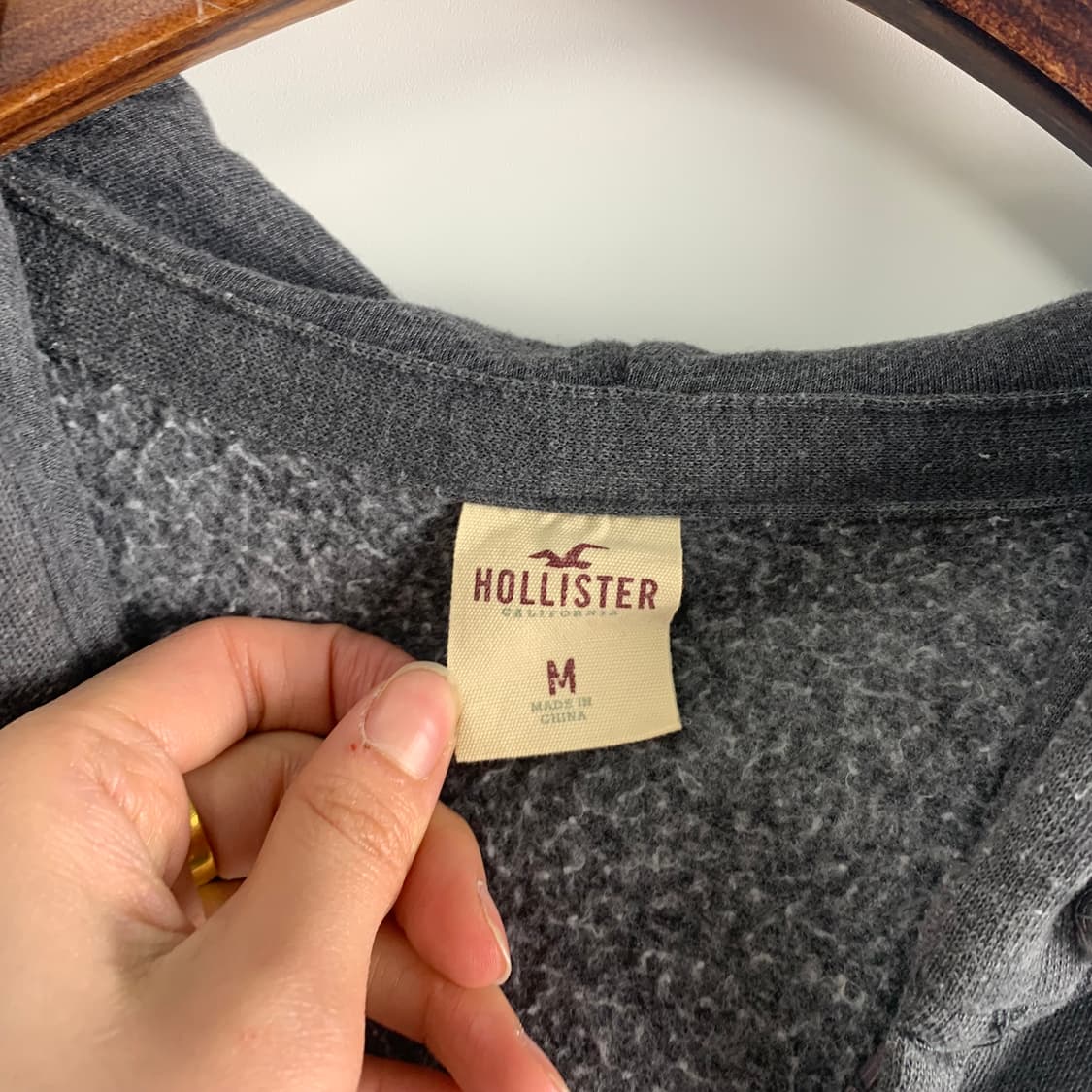 홀리스터 y2k 와투케 차콜 후드집업 상품이미지6