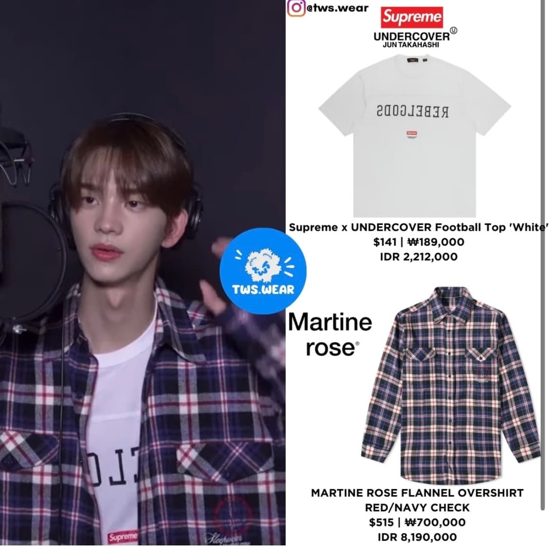 [M] 마틴로즈 오버사이즈드 플란넬 셔츠 상품이미지6