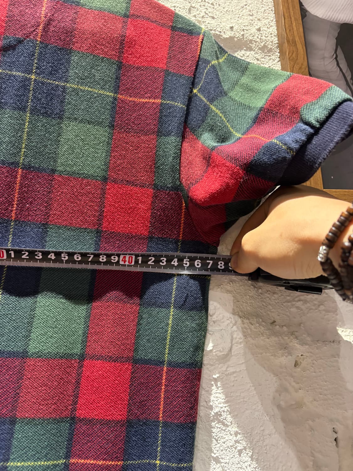 폴로 빅포니 금장 로고 체크 카라반팔티셔츠 상품이미지6