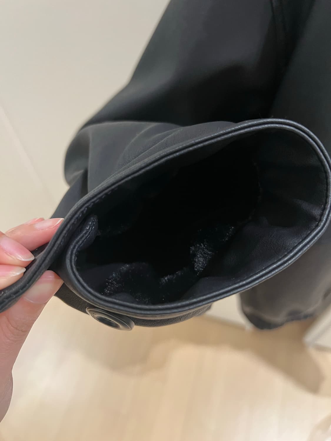 Oro 언샘블 퍼 블루종 무스탕 블랙 M 상품이미지4