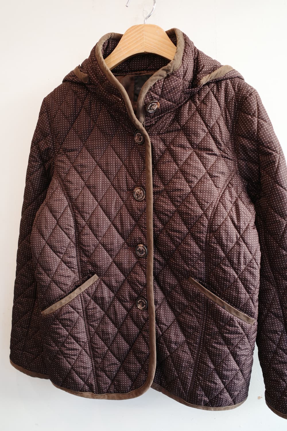 BEAMS HEART 빔즈허트 도트패턴 퀼팅자켓 상품이미지2