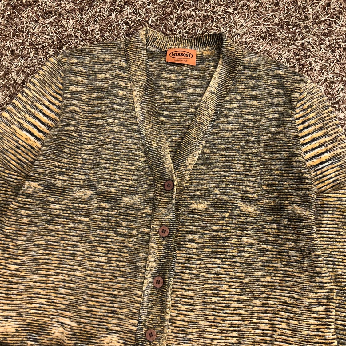 미쏘니 멀티컬러 울 패턴 가디건  상품이미지2