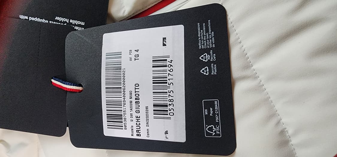 몽클레르 BRUCHE 화이트 여성 패딩 TG4 새상품 상품이미지3