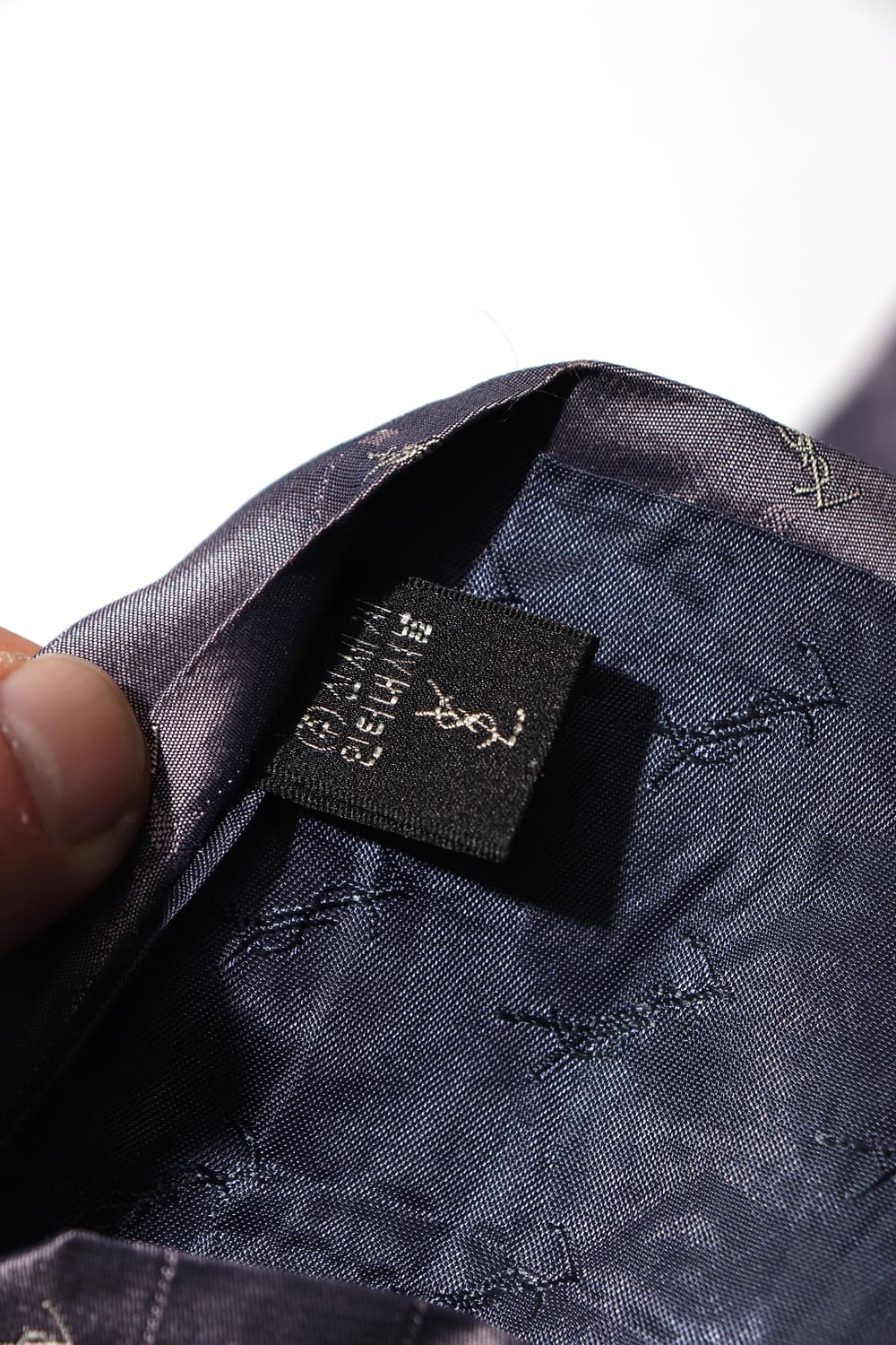 YSL 입생로랑 퍼플 실크 넥타이 상품이미지6