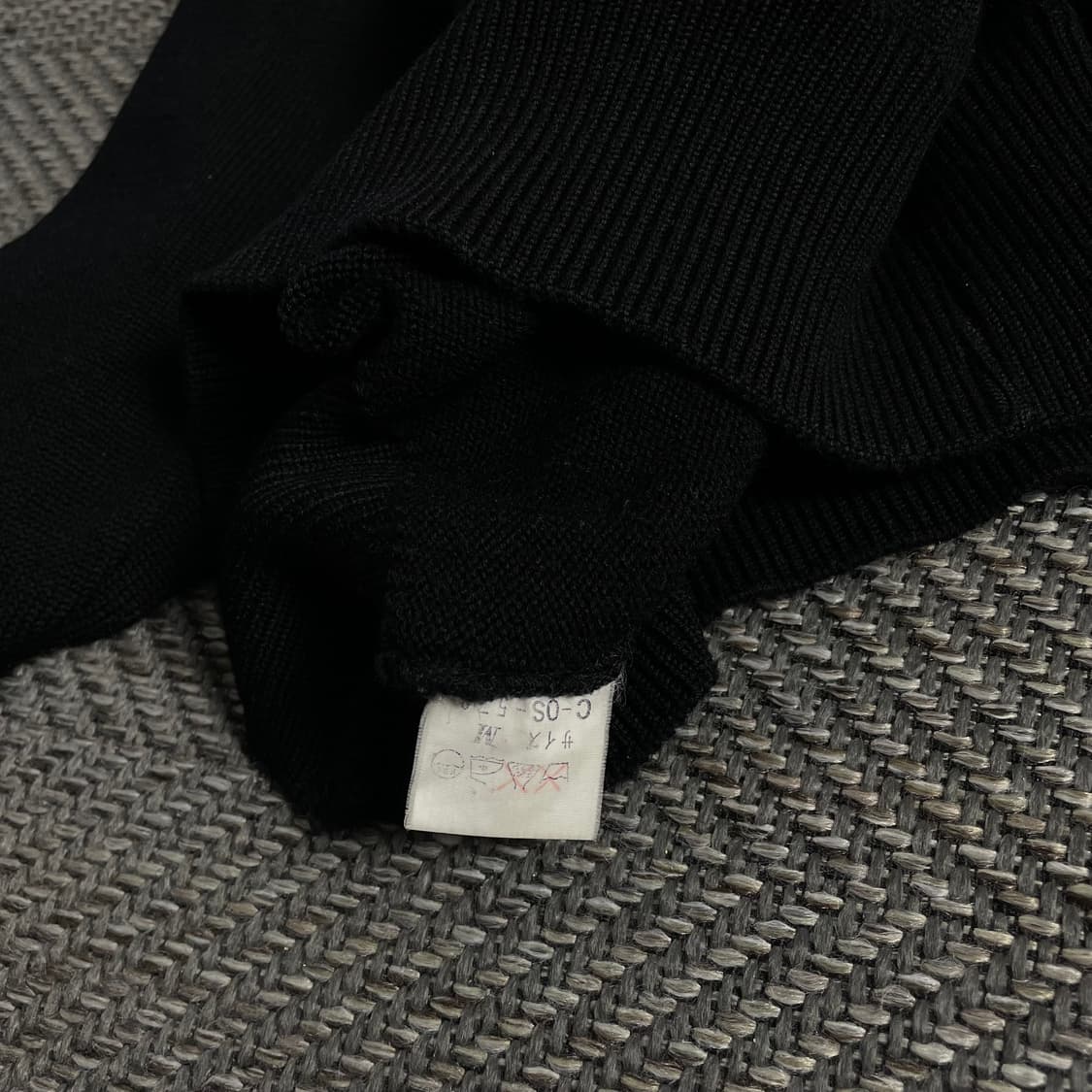 90s 발렌시아가 아카이브 빅로고 니트 블랙o 3375 상품이미지6
