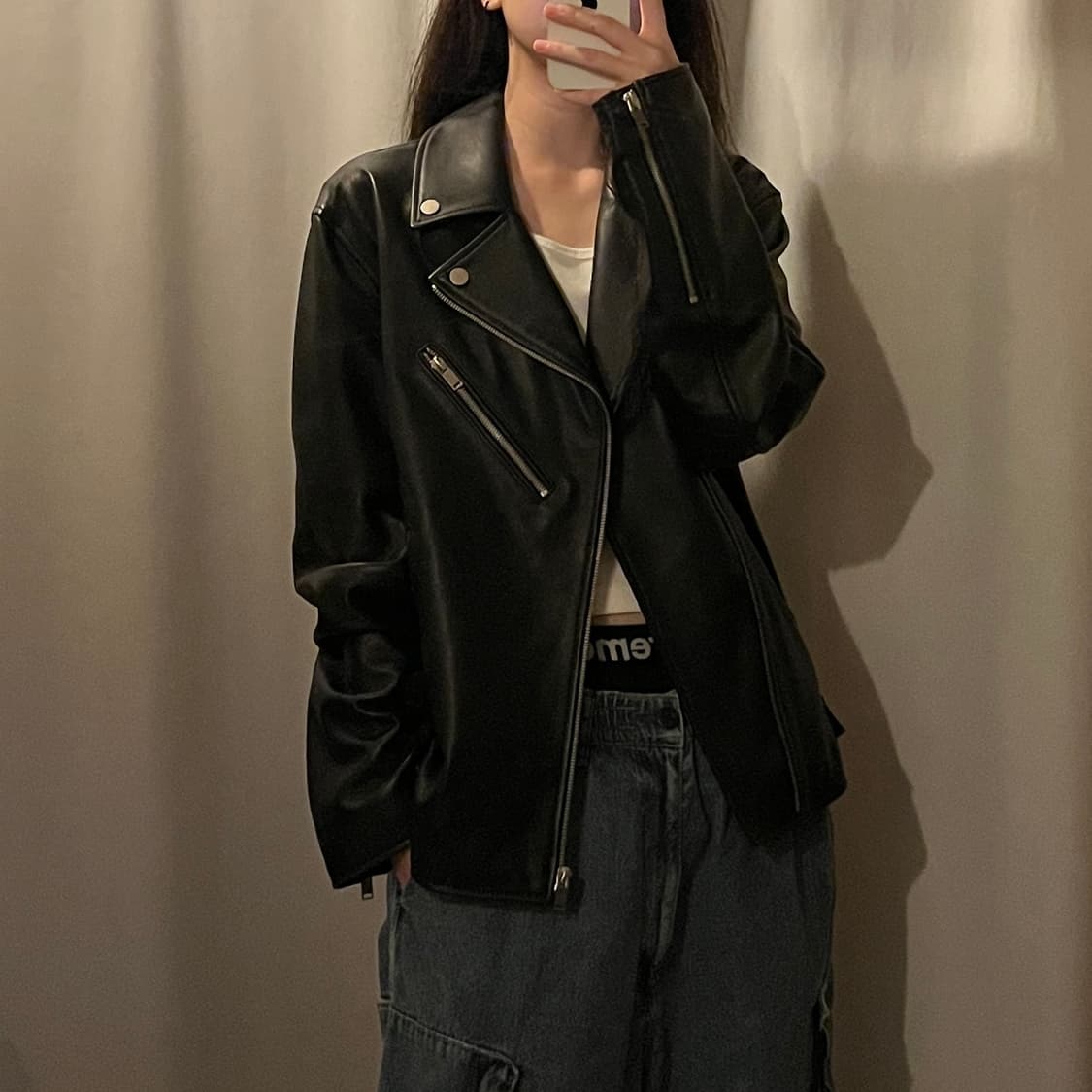 DRAW FIT 램스킨 가죽자켓 상품이미지1