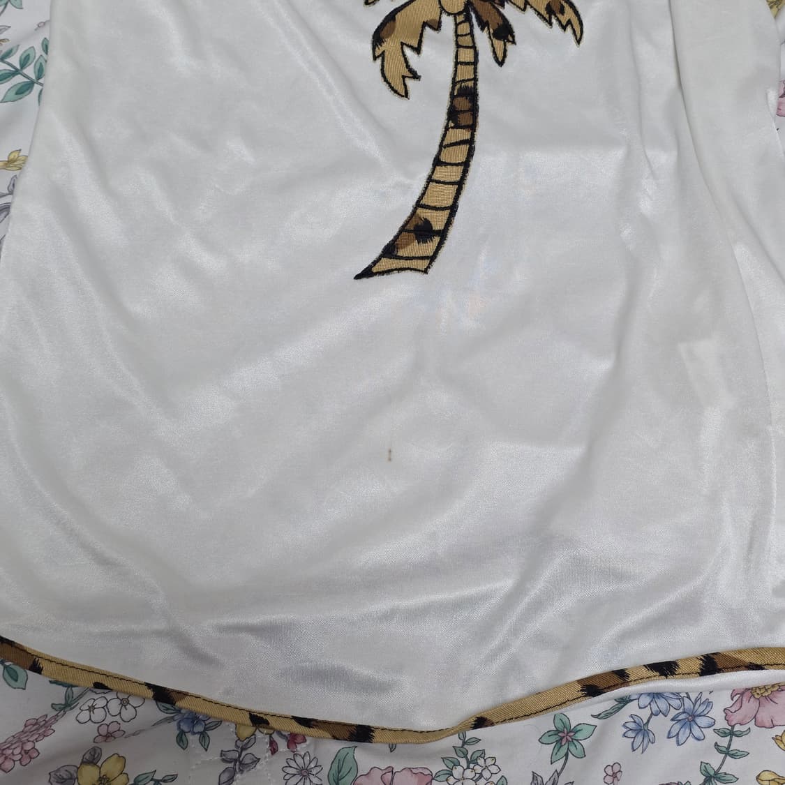 일본빈티지)오네갸루st 대대장 호피레오파드 야자수 여름 나시 슬리브리스 상품이미지5