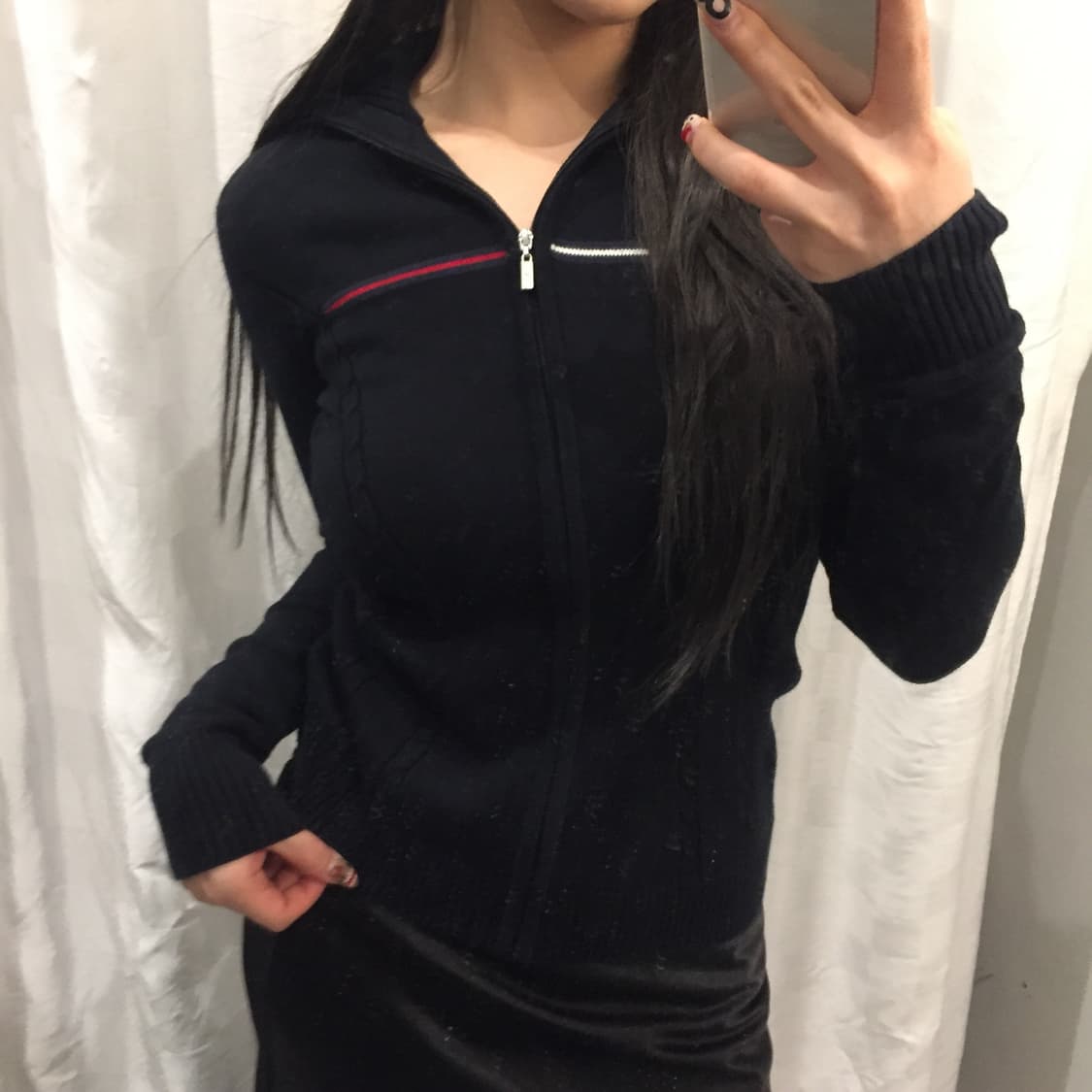 Tommy Hilfiger 타미힐피거 슬림핏 니트 집업 상품이미지2