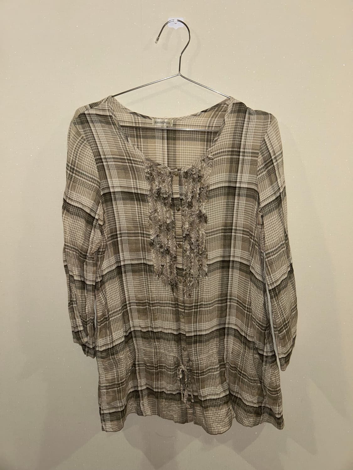 빈티지 옷 벼룩 할인 여성 원피스 모음 모리 버버리 체크 하이틴 니트 상품이미지3