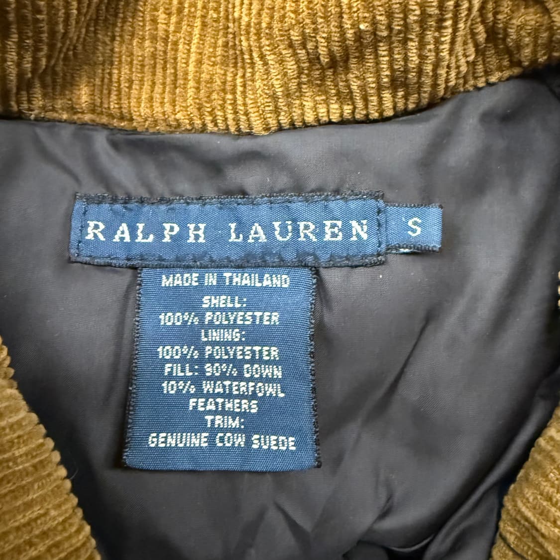 [정품/S] 폴로 랄프로렌 퀼팅 자켓 블랙 코듀로이 패치 b8 상품이미지5