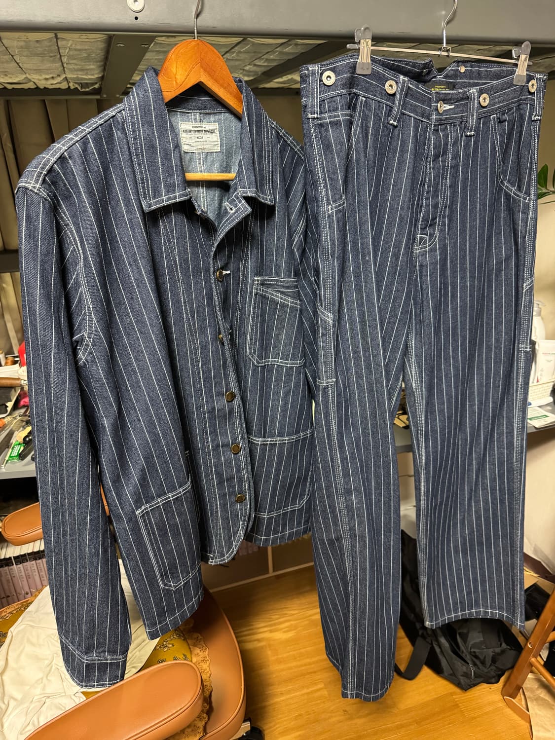 와바시 데님 셋업 복각 자켓 팬츠 상품이미지1