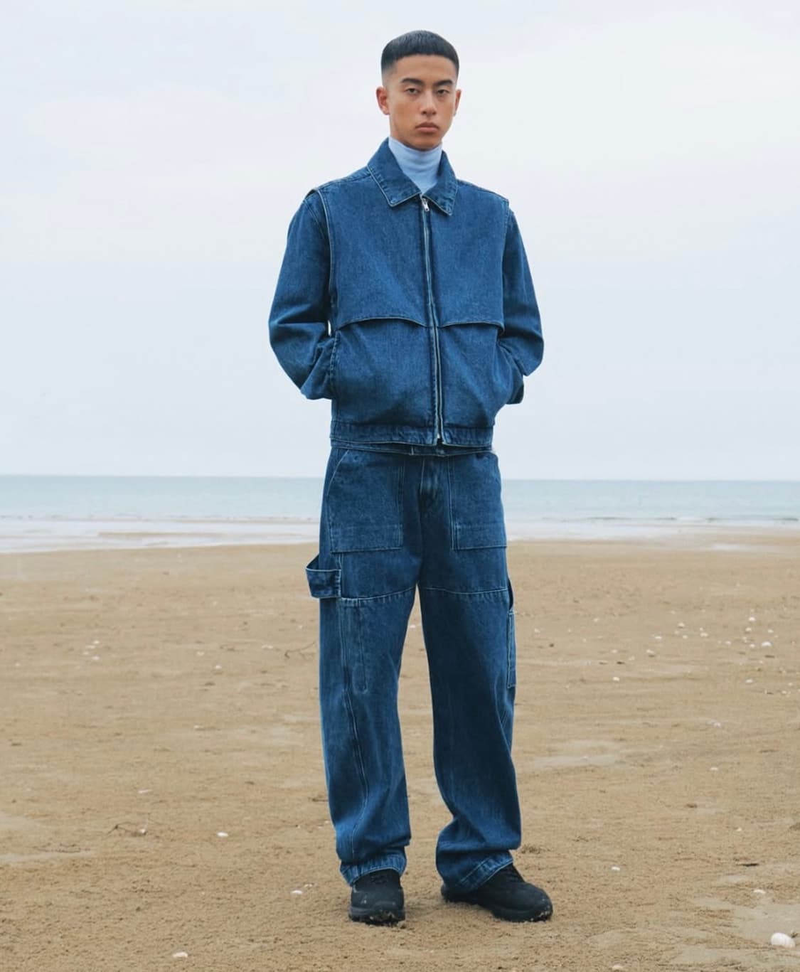 (S) EE 데님 워크 팬츠 (blue) 상품이미지1