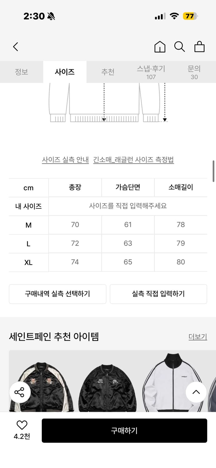 세인트페인 벨벳 수베니어 자켓 xl 상품이미지2